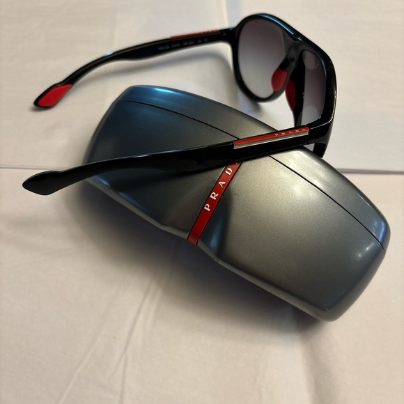 Authentic Men’s Prada Black And Red Prada Glasses - Picture 9 of 11